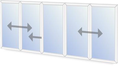 C12/12 Horizontal sliding secondary glazing configuration