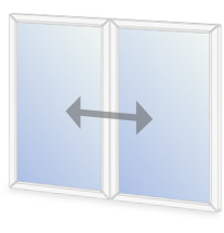 C8/O6 Horizontal sliding secondary glazing configuration
