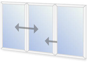 C9/O7 Horizontal sliding secondary glazing configuration